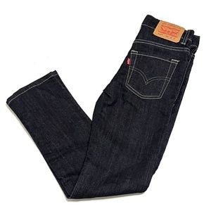 Levis 510 Skinny Jeans Boys Size 10 Regular Dark Wash Denim 25 x 25 Stretch